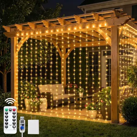 Brightown 600 LED Curtain Lights,… — Photo 1