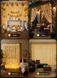 Brightown 600 LED Curtain Lights,… — Photo 2