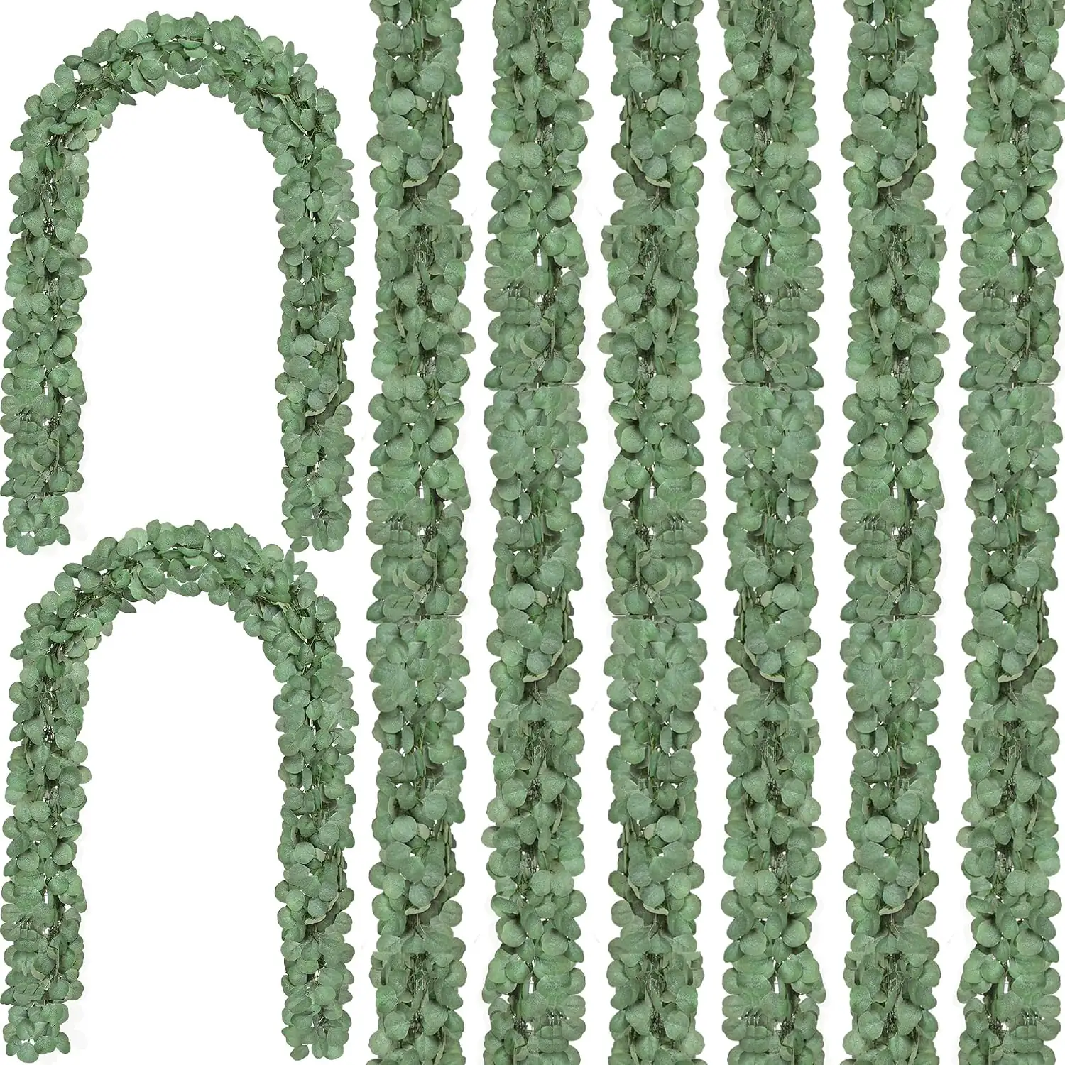 CQURE 72Pcs Eucalyptus Garland, Artificial… — Photo 1