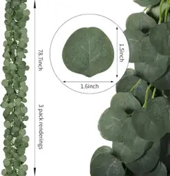CQURE 72Pcs Eucalyptus Garland, Artificial… — Photo 2