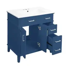 30 in. W Blue Freestanding… — Photo 2