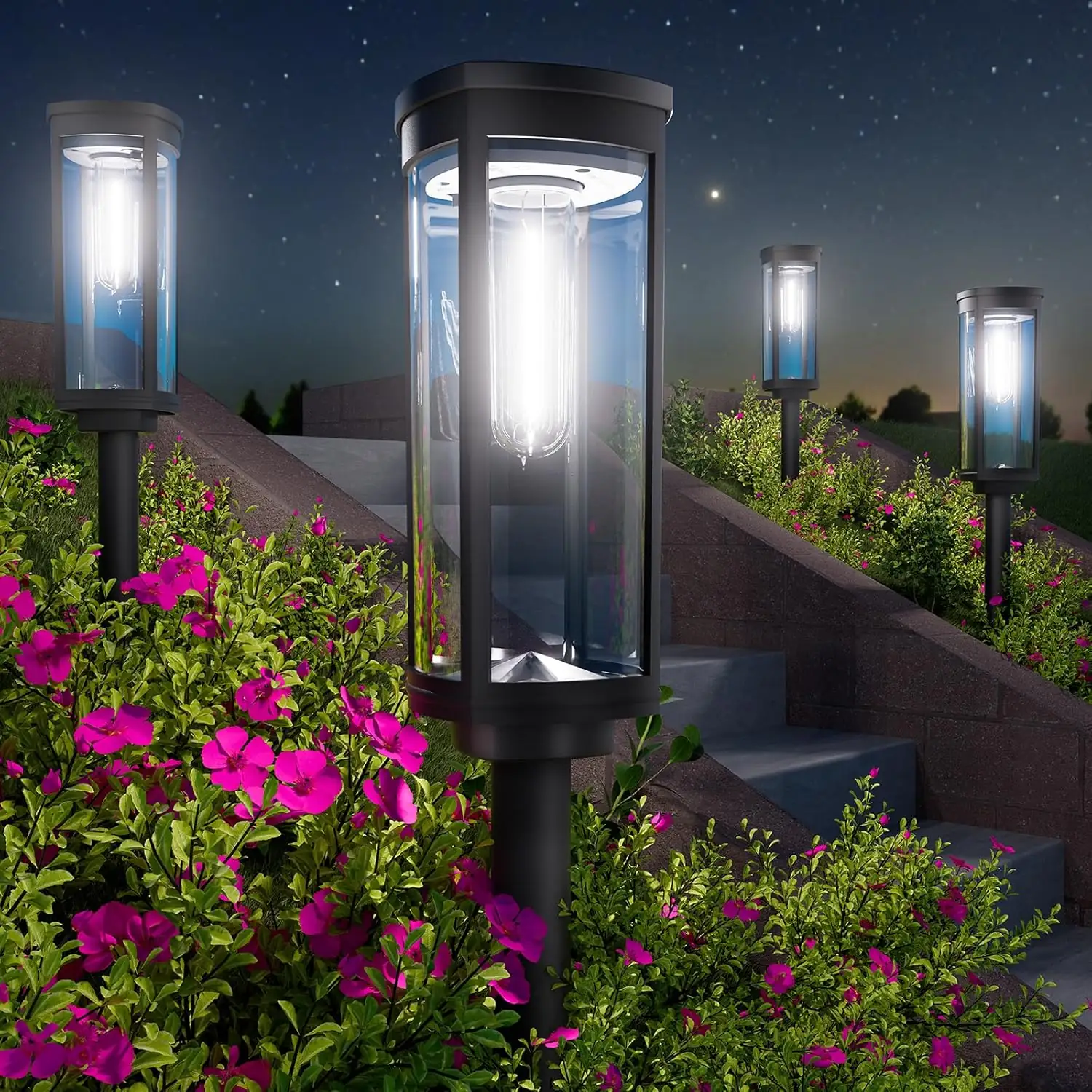 BITPOTT Solar Walkway Lights, 8… — Photo 1