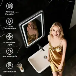 LED Bathroom Mirror 16x24 Anti-Fog… — Photo 2