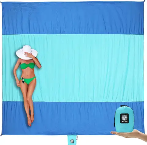 WEKAPO Beach Blanket Sandproof Waterproof,… — Photo 1