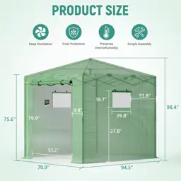 8x6 ft Walk-in Green House,… — Photo 2
