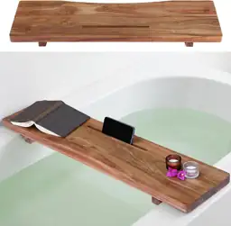 Acacia Wood Bathtub Tray Caddy… — Photo 1