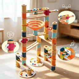 146pcs Bamboo Marble Runs Building… — Photo 2