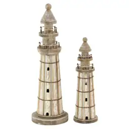Brown Wood Light House Sculpture… — Photo 1