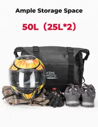 KEMIMOTO PVC Waterproof Motorcycle Saddlebags… — Photo 2