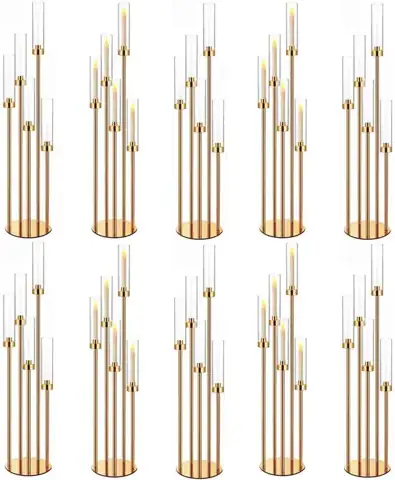42.5in Gold 5-Arm Candle Holders… — Photo 1