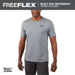 Men's Large Gray Cotton/Polyester Short-Sleeve… — Photo 1