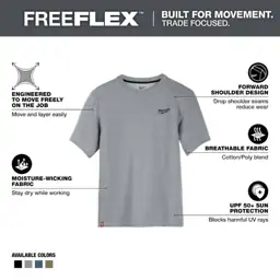 Men's Large Gray Cotton/Polyester Short-Sleeve… — Photo 2