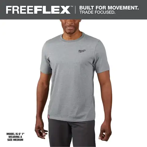 Men's Large Gray Cotton/Polyester Short-Sleeve… — Photo 1