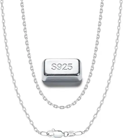 S925 Sterling Silver Chain Necklaces… — Photo 1