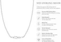 S925 Sterling Silver Chain Necklaces… — Photo 2