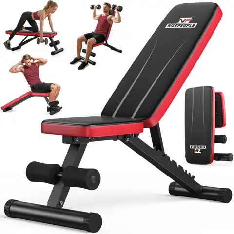 NICEPEOPLE Adjustable Weight Bench for… — Photo 1