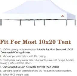 SCOCANOPY White Commercial 10x20 Canopy… — Photo 2
