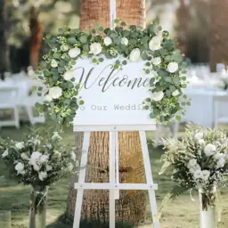 Artificial Eucalyptus Flower Garlands, White,… — Photo 2