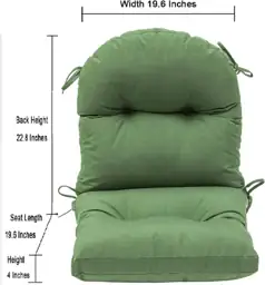 QILLOWAY Tufted outdoor chair cushion… — Photo 2