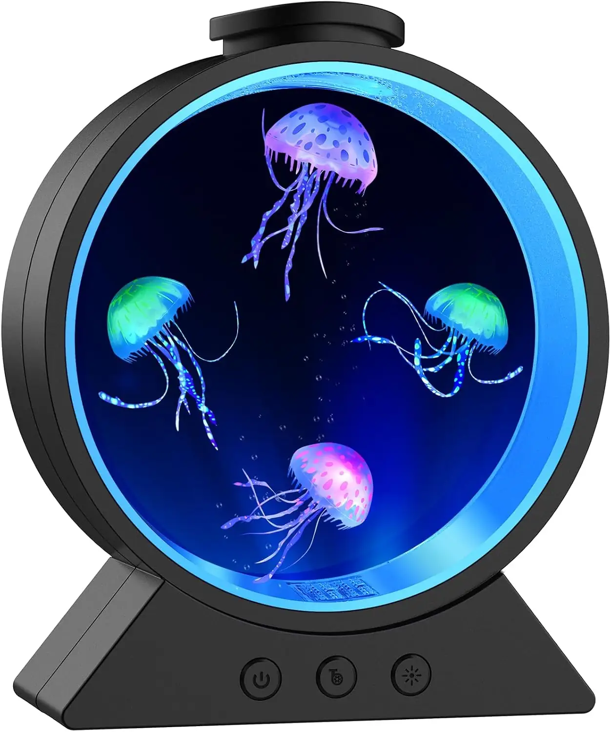 Jellyfish Lamp for Sleep Anxiety Calming Night Light for Bedroom(Black ...