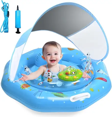 Baby Pool Float with Canopy,… — Photo 1