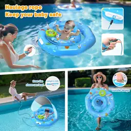 Baby Pool Float with Canopy,… — Photo 2