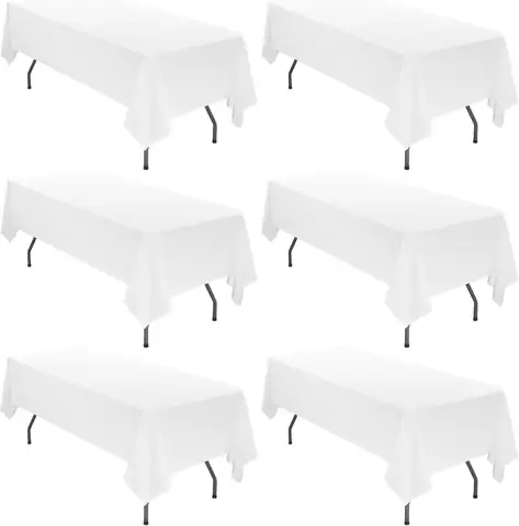 YMHPRIDE 6 Pack White Polyester… — Photo 1