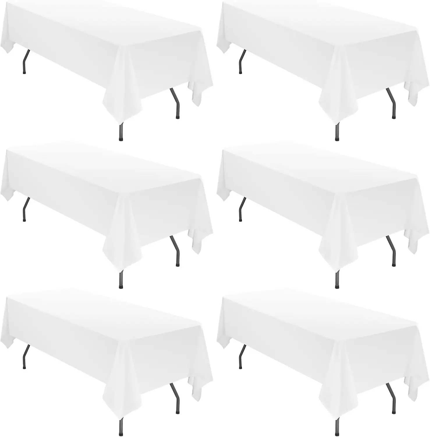 YMHPRIDE 6 Pack White Polyester… — Photo 1