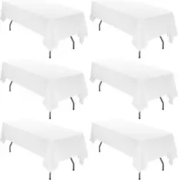 YMHPRIDE 6 Pack White Polyester… — Photo 1