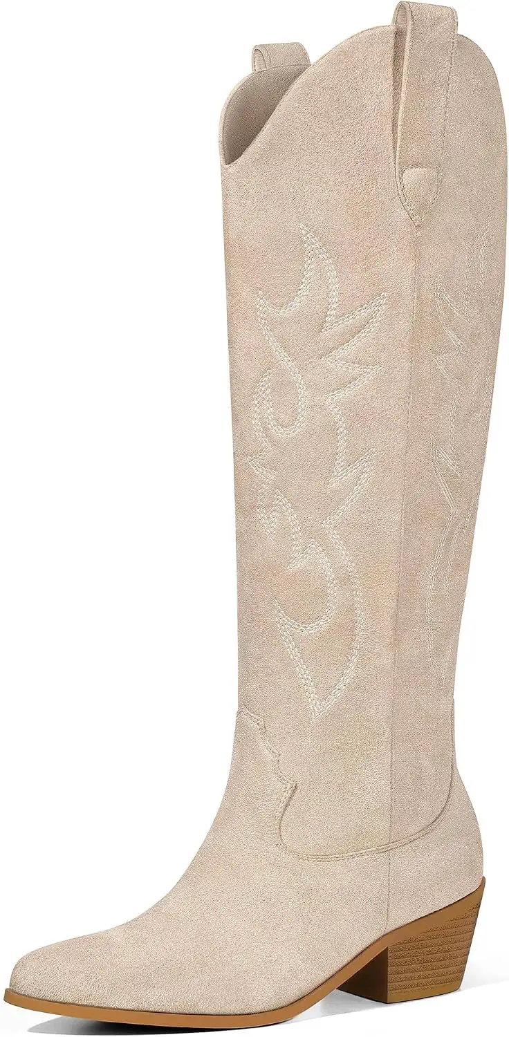 Ouepiano White Cowgirl Boots Women… — Photo 1