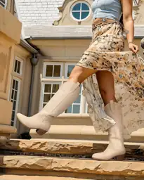 Ouepiano White Cowgirl Boots Women… — Photo 2