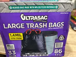 33 Gal. Black Large Drawstring… — Photo 3