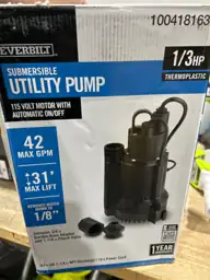 1/3 HP Automatic Utility Pump — Photo 2