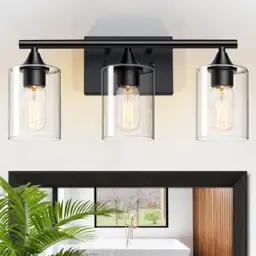 Bathroom Vanity Light 3-Light Black… — Photo 1