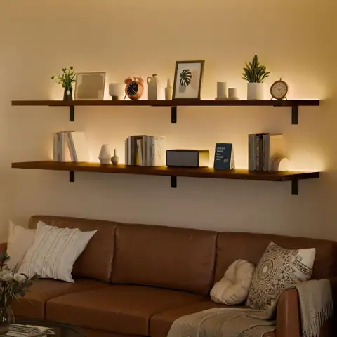 72 Inch Walnut Floating Shelves… — Photo 1
