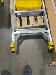 Gorilla Ladders 5.5 ft Aluminum Dual-Platform Ladder with Bucket, 10 ft ...
