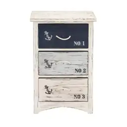 White Wood Anchor Chest with… — Photo 2