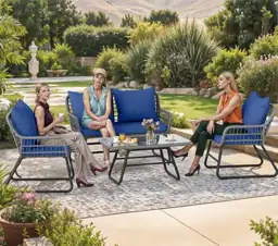 YITAHOME 4-Piece Patio Set, Wicker… — Photo 2