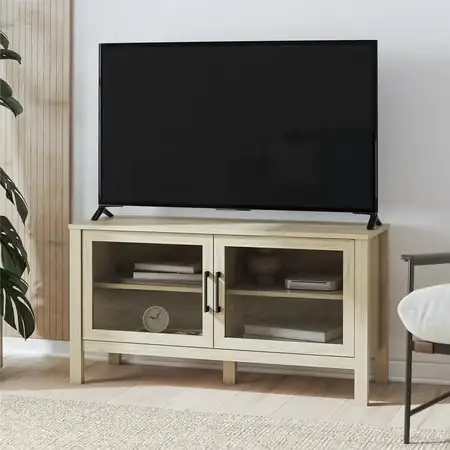 Mainstays Glass Door TV Stand… — Photo 1