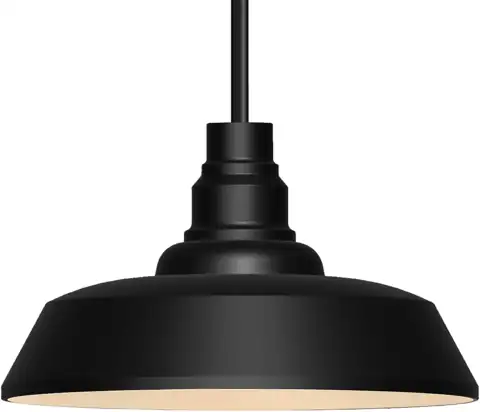 21" Black Pendant Light, Large… — Photo 1