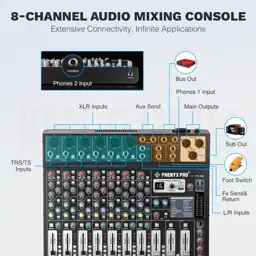 Phenyx Pro 8ch Audio Mixer… — Photo 2