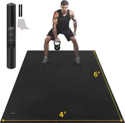 CAMBIVO 8'x6'/7'x5'/6'x4' Large Exercise Mat… — Photo 1