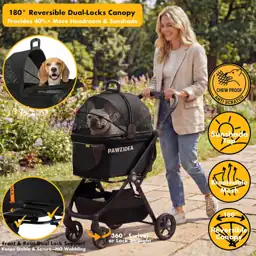 PAWZIDEA Pet Stroller 4-in-1, Foldable… — Photo 2