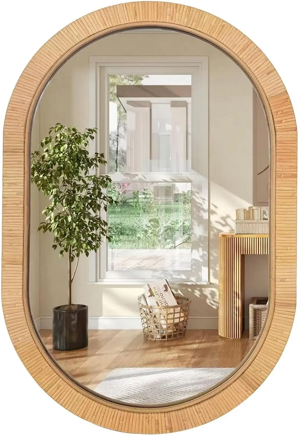 Handmade Rattan Mirror for Bathroom… — Photo 1