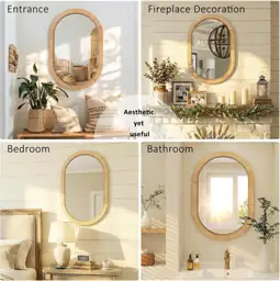 Handmade Rattan Mirror for Bathroom… — Photo 2