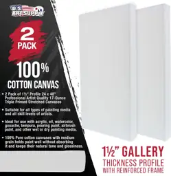 U.S. Art Supply 24"x48" Stretched… — Photo 2