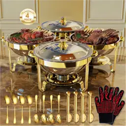 Gold Chafing Dishes for Buffet… — Photo 1
