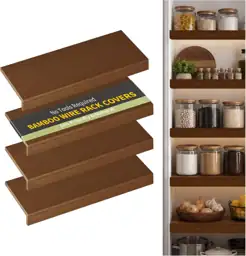 Bamboo Wire Shelf Covers, 30"… — Photo 1