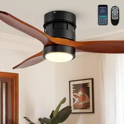 Flush Mount Ceiling Fan with… — Photo 1