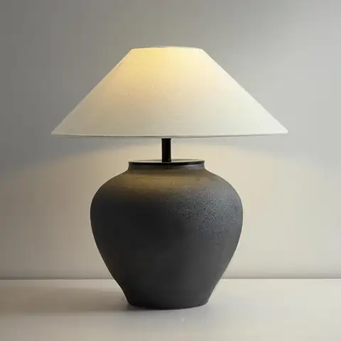 18.8" Black Distressed Ceramic Pot… — Photo 1